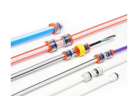 FCST-ERPU10/6 Microduct Straight Connector for Air Blow Fiber Cable Installation